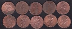 AMERİKA 1 CENT 2000-2000D-2001-2001D-2002D-2003-2004D-2005-2010-2011 YILLARI 10 ADET LOT