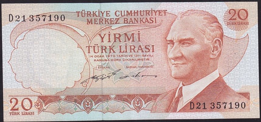 6.Emisyon 2.Tertip 20 Lira D21 357190 Çilaltı