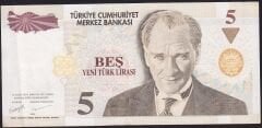 8.Emisyon 5 YTL C87 563046 Çok Çok Temiz+