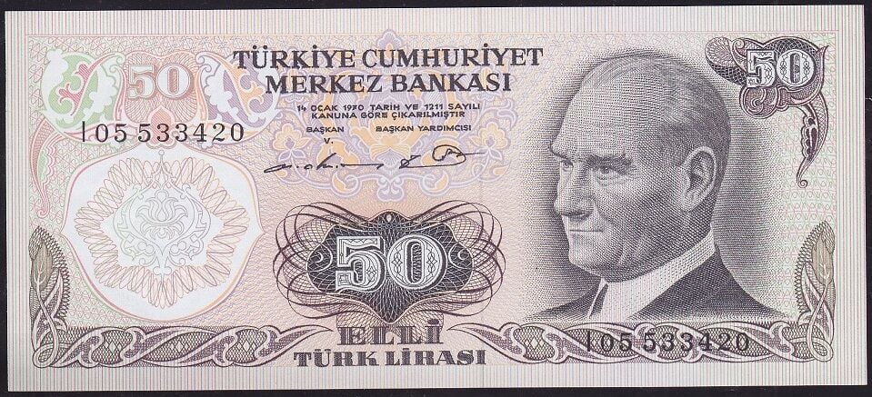 6.Emisyon 1.Tertip 50 Lira I05 533420 Çil