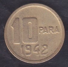 1942 Yılı 10 Para Çok Çok Temiz