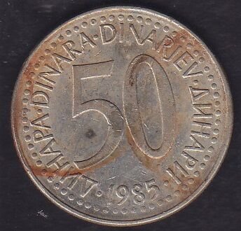Yugoslavya 50 Dinar 1985