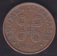 Finlandiya 1 Penni 1964