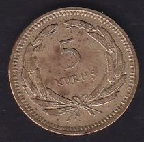 1956 Yılı 5 Kuruş