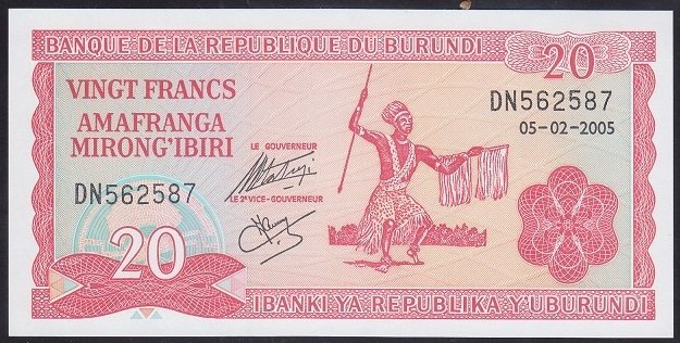 BURUNDİ 20 FRANK 2005 ÇİL