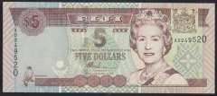 FİJİ 5 DOLAR 2002 ÇİL KRALİÇE