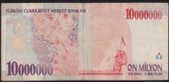 7.Emisyon 10 000 000 Lira A71 474633 Çok Temiz
