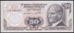 6.Emisyon 1.Tertip 50 Lira I02 744242 Çilaltı Çil