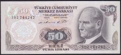 6.Emisyon 1.Tertip 50 Lira I02 744242 Çilaltı Çil