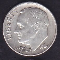 Amerika Dime 1964 Gümüş