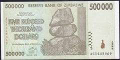 Zimbabwe 500000 Dolar 2008 ÇİL Pick 76