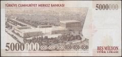 7.Emisyon 5 000 000 Lira J74 332524 Çok Temiz+