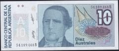 Arjantin 10 Australes 1985 Çok Çok Temiz+