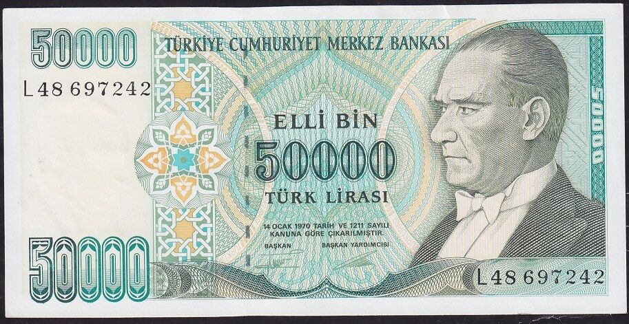 7.Emisyon 2.Tertip 50000 Lira L48 697242 Çilaltı Çil