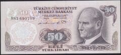 6.Emisyon 1.Tertip 50 Lira H83 690709 Çil