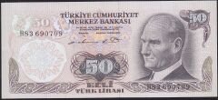 6.Emisyon 1.Tertip 50 Lira H83 690709 Çil