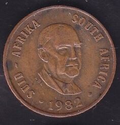 Güney Afrika 1 Cent 1982 Balthazar Johannes Vorster Başkanlığı'nın Sonu Hatıra Para