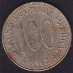 Yugoslavya 100 Dinar 1987
