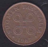 Finlandiya 1 Penni 1967