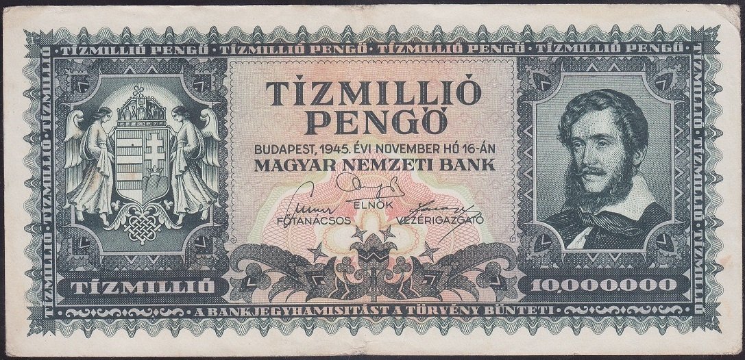 MACARİSTAN 10000000 PENGO 1945 ÇÇT