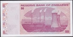 ZİMBABWE 50 DOLAR 2009 ÇİL