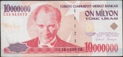 7.Emisyon 10 000 000 Lira C51 813873 Çok Temiz
