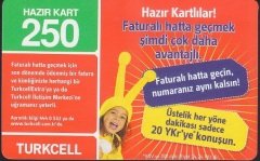 TURKCELL HAZIR KART 250 KONTÖR - SKT 2010
