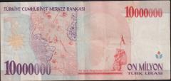 7.Emisyon 10 000 000 Lira D47 218337 Çok Temiz