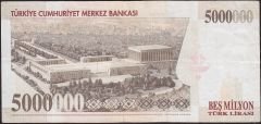 7.Emisyon 5 000 000 Lira J72 584398 Çok Temiz+