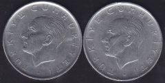 1968 Yılı 1 Lira (Ters Düz Takım)