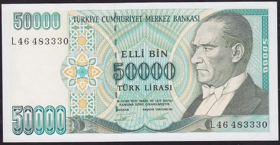 7.Emisyon 2.Tertip 50000 Lira L46 483330 Çilaltı Çil