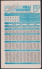 1994 9 EYLÜL PİYANGO LİSTESİ