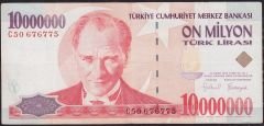 7.Emisyon 10 000 000 Lira C50 676775 Çok Temiz