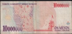 7.Emisyon 10 000 000 Lira A68 748751 Çok Temiz