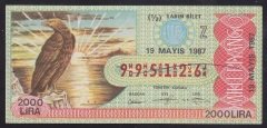 1987 19 MAYIS YARIM BİLET Z SERİSİ