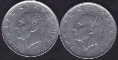 1969 Yılı 1 Lira (Ters Düz Takım)