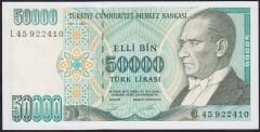 7.Emisyon 2.Tertip 50000 Lira L45 922410 Çil