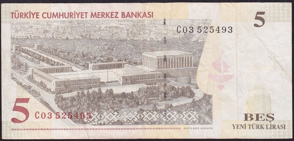 8.Emisyon 5 YTL C03 525493 Çok Temiz