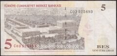 8.Emisyon 5 YTL C03 525493 Çok Temiz