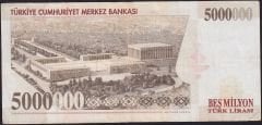7.Emisyon 5 000 000 Lira J87 187126 Çok Temiz+