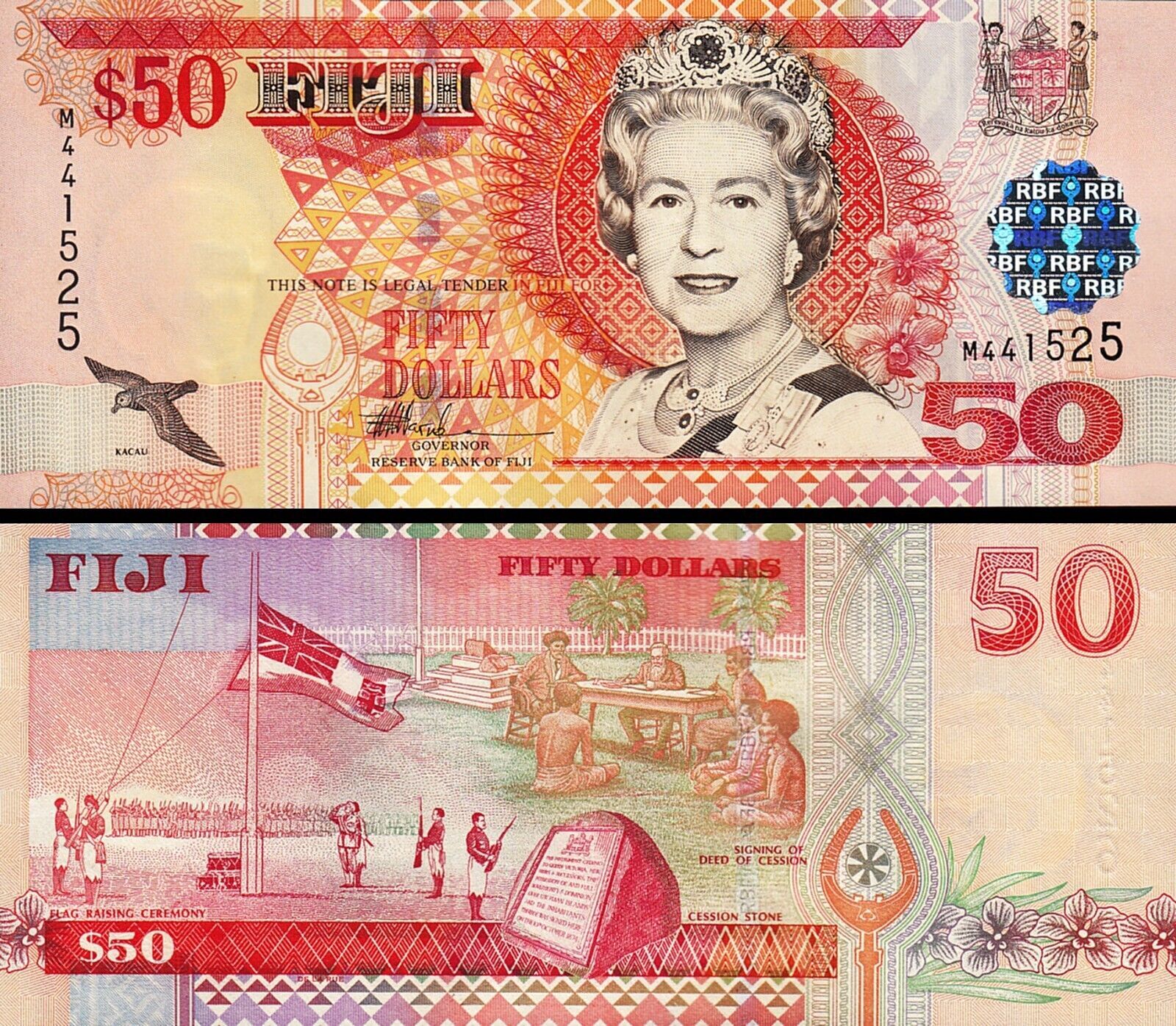 Fiji 50 Dolar 2002 Çil Pick 108