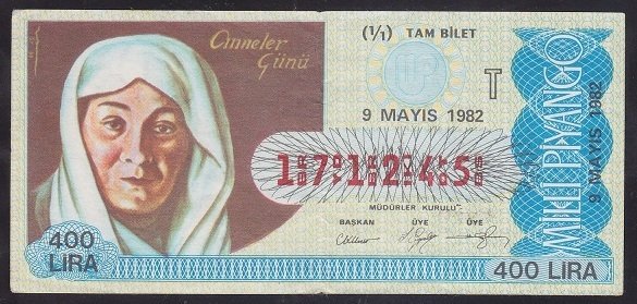 1982 9 MAYIS TAM BİLET - T SERİSİ