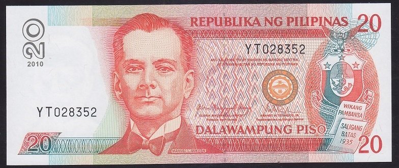 Filipinler 20 Piso 2010 ÇİL Pick 182k