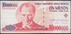 7.Emisyon 10 000 000 Lira C49 810681 Çok Temiz