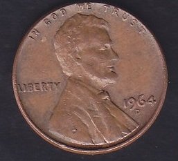 AMERİKA 1 CENT 1964D