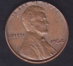 AMERİKA 1 CENT 1964D