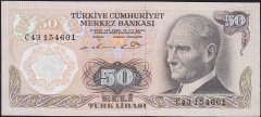6.Emisyon 1.Tertip 50 Lira C43 154601 Çilaltı