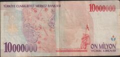 7.Emisyon 10 000 000 Lira A67 336128 Çok Temiz