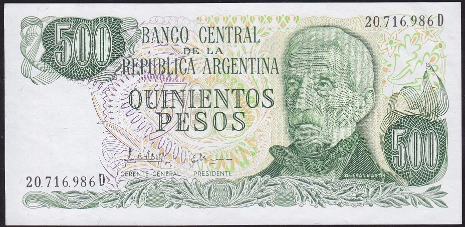 Arjantin 500 Pesos 1977 Ççt Çilaltı