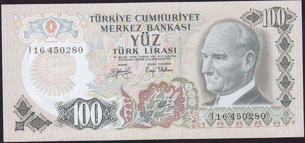 6.Emisyon 2.Tertip 100 Lira I16 450280 Çilaltı Çil